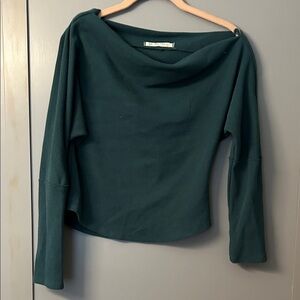 We The Free Forest Green Cowl Neck Sweater